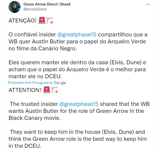 Austin Butler Green Arrow rumors