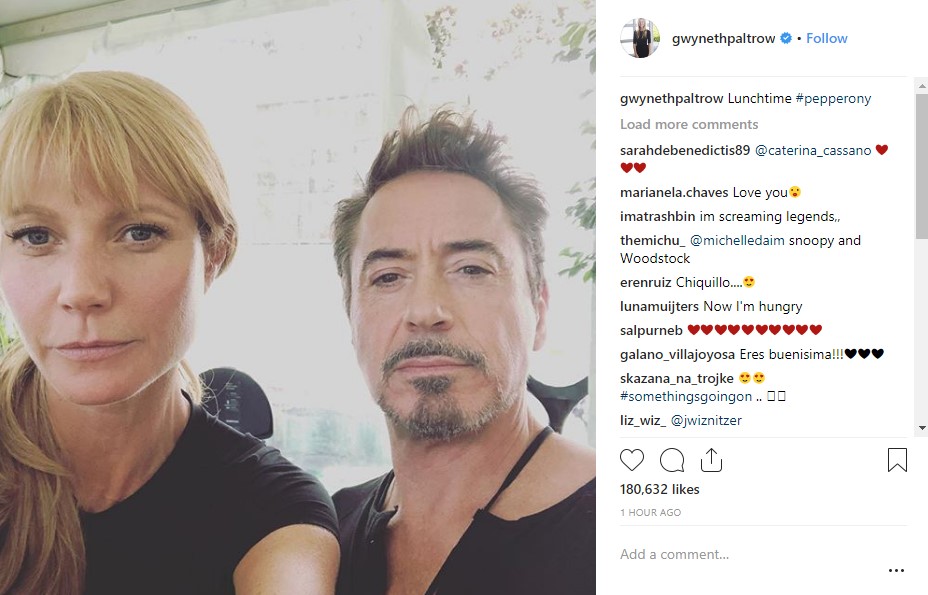 The Avengers 4 Robert Downey Jr. and Gwyneth Paltrow