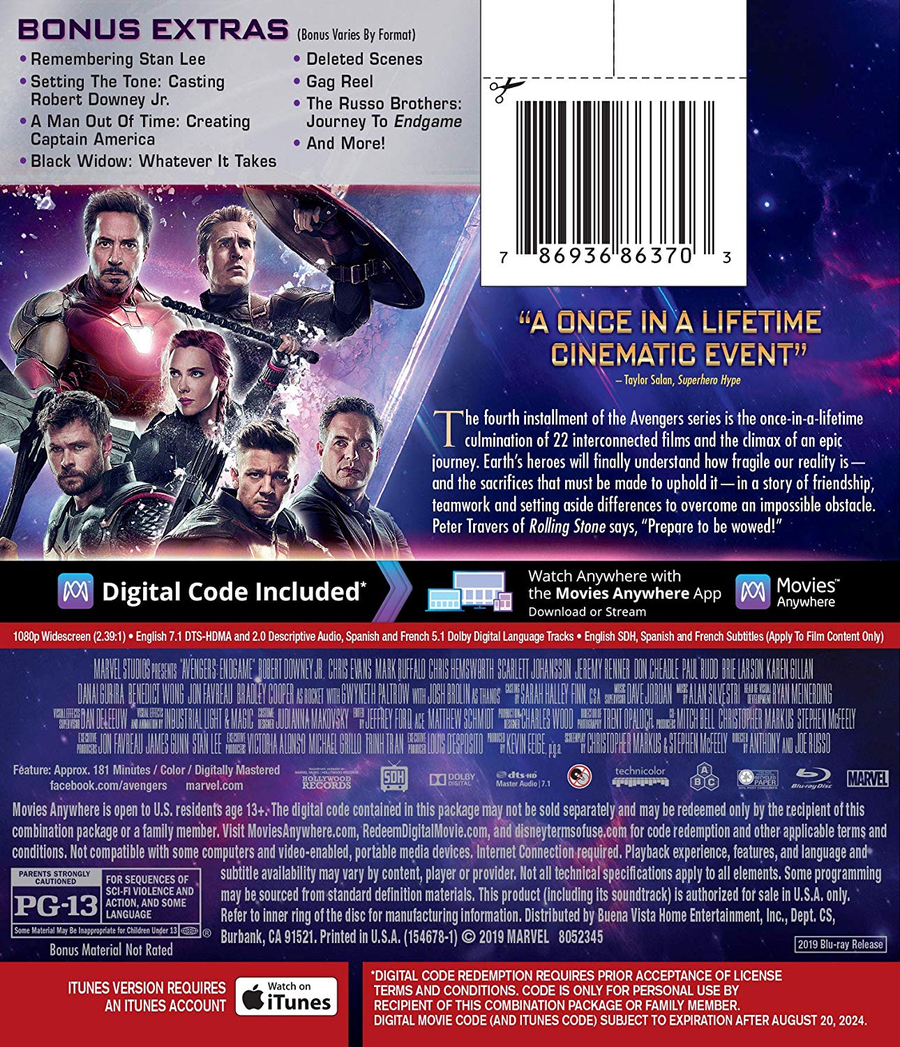 Avengers: Endgame Blu-Ray