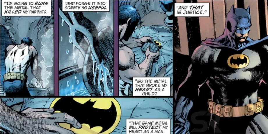 Batman Detective Comics 1000 gun batsuit symbol