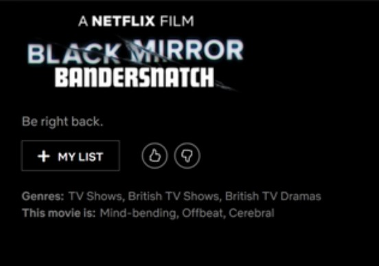 Black Mirror: Bandersnatch Netflix