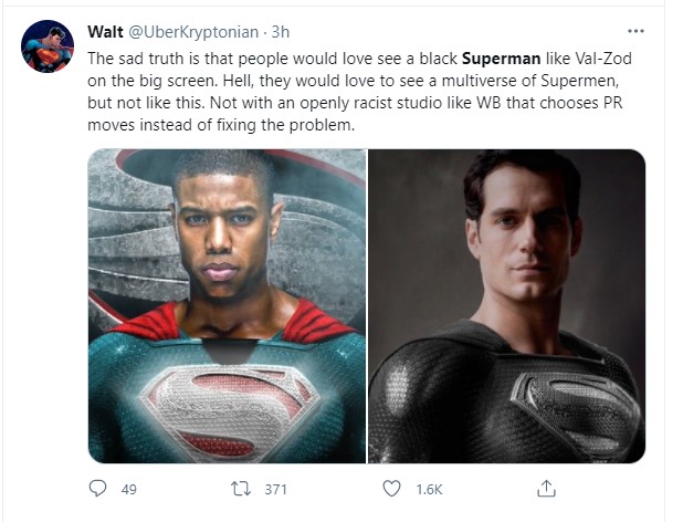 Black Superman tweet twitter