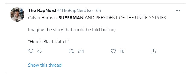 Black Superman tweet twitter