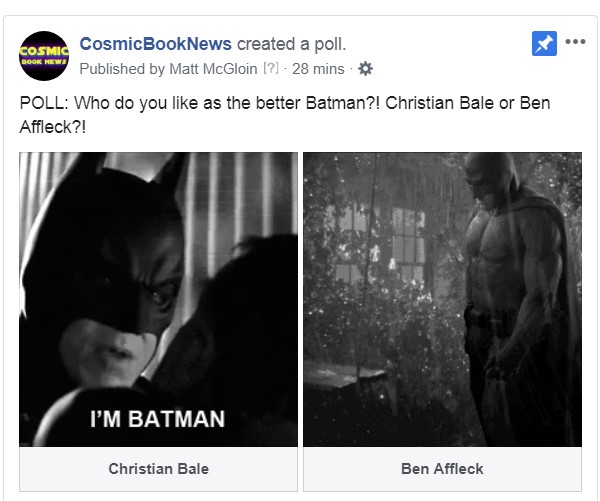 Christian Bale Batman Ben Affleck poll