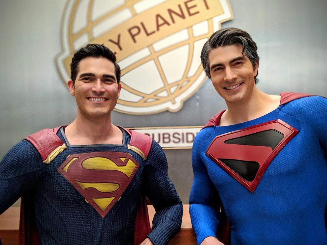 Crisis On Infinite Earths First Look: Brandon Routh Superman and Tyler  Hoechlin Man of Steel