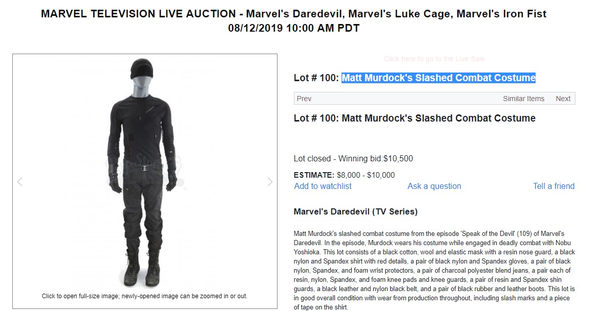 Daredevil Marvel Auction