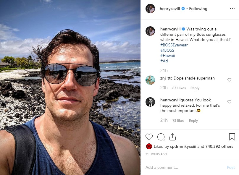 henry cavill boss sunglasses