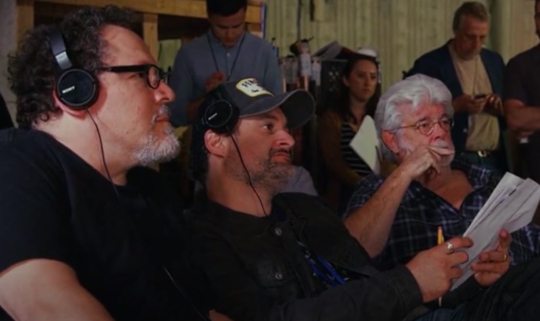 Jon Favreau Dave Filino George Lucas Star Wars set