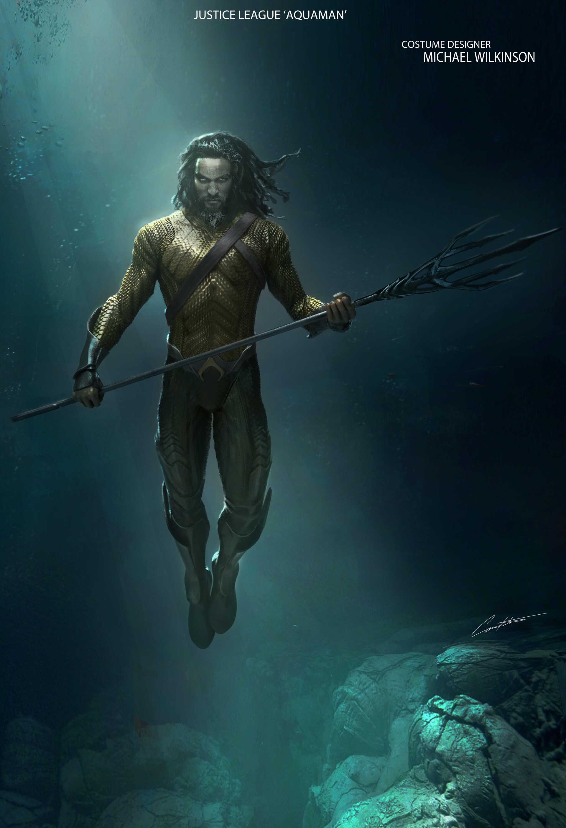 Justice League Aquaman Concept Art of Orange Suit | Cosmic Book News