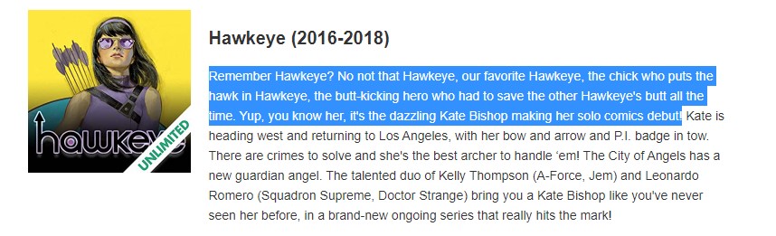 Kate Bishop woke Hawkeye