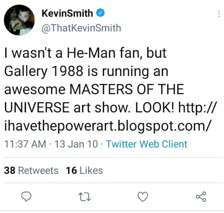 Kevin Smith not a He-Man fan tweet