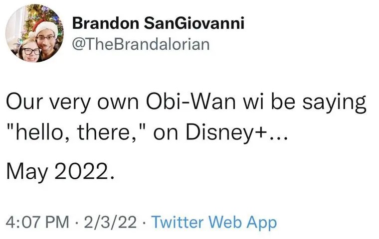 Obi-Wan Kenobi Disney Plus release date tweet
