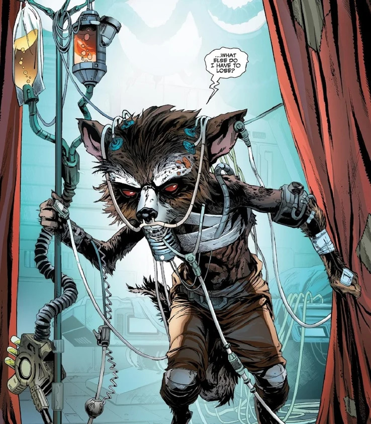 Rocket Raccoon sick comics