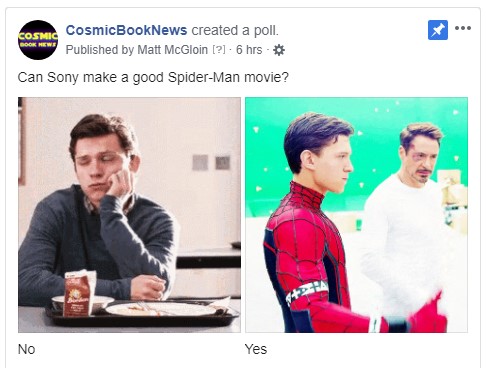 Sony Spider-Man poll cosmic book news