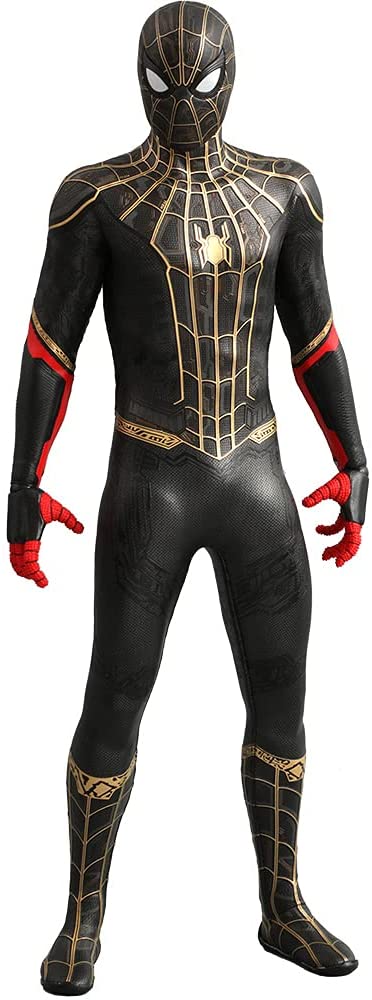 black and gold suit spider man