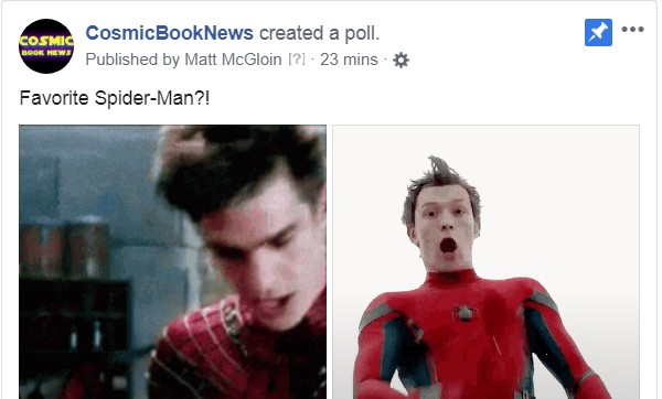 Spider-Man poll Tom Holland Andrew Garfield