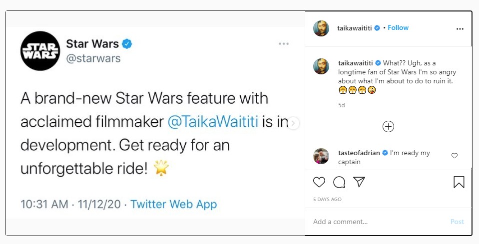 Taika Waititi Jokes About Ruining Star Wars