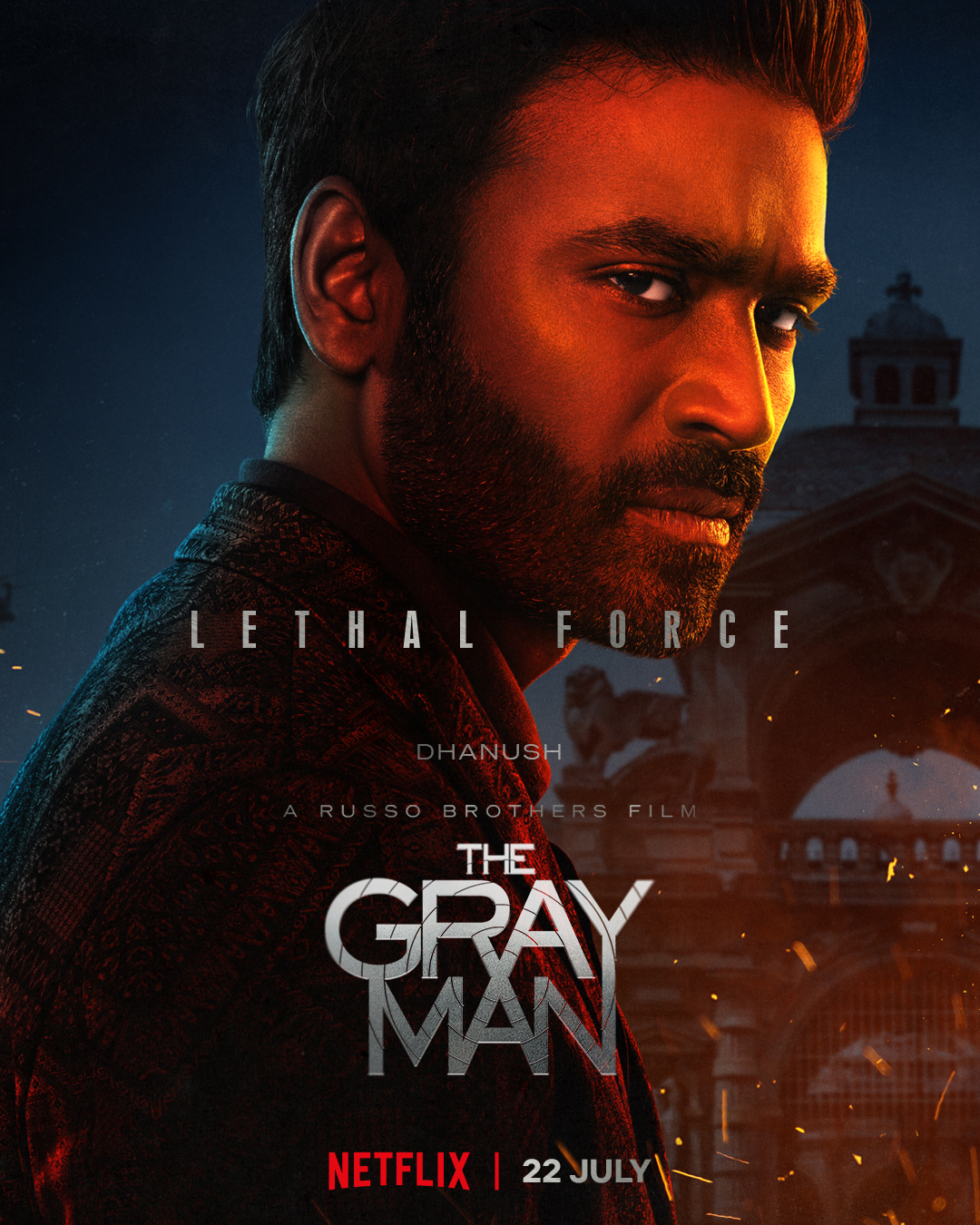 The Gray Man Dhanush Poster