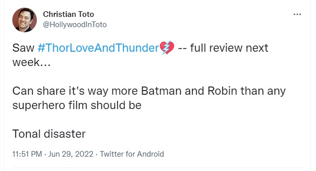 Thor Love and Thunder Batman and Robin