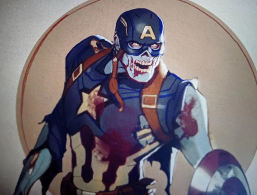 What If Marvel Zombies Captain America concept art