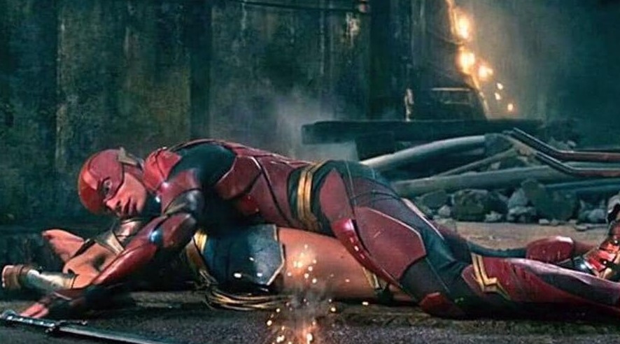 Justice League Wonder Woman The Flash faceplant