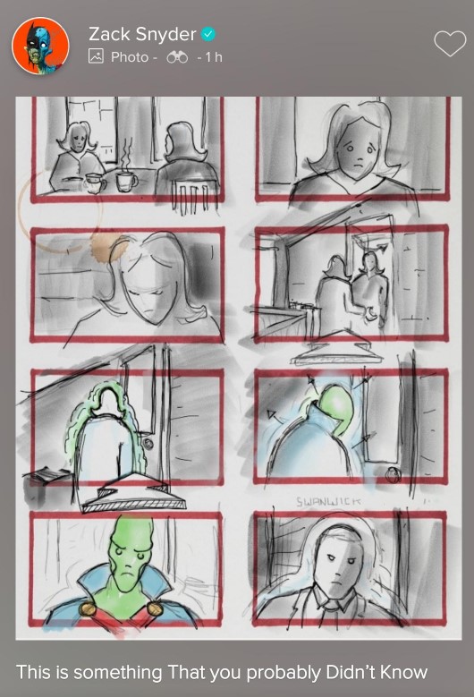 Martian Manhunter storyboard Snyder Cut