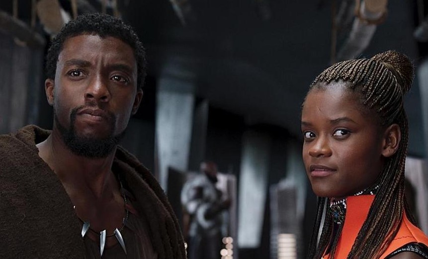 Black Panther Chadwick Boseman and Leitia Wright