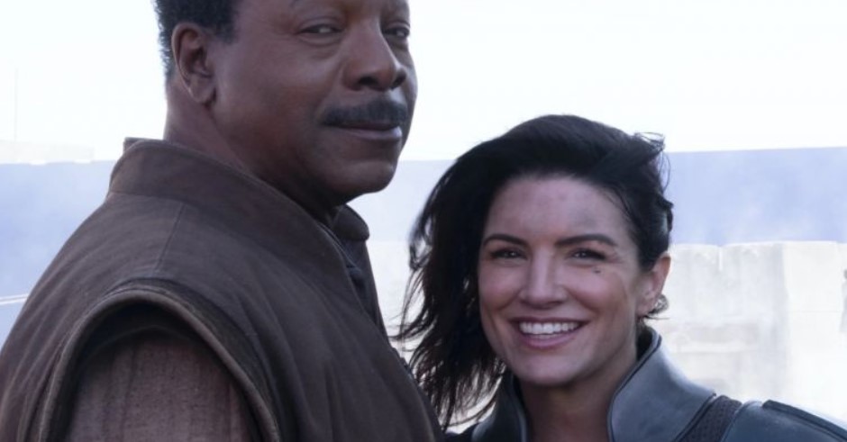 Carl Weathers and Gina Carano Star Wars The Mandalorian