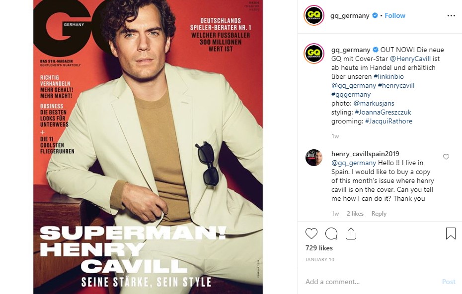 Henry Cavill, gentile come Superman, GQ STORIES