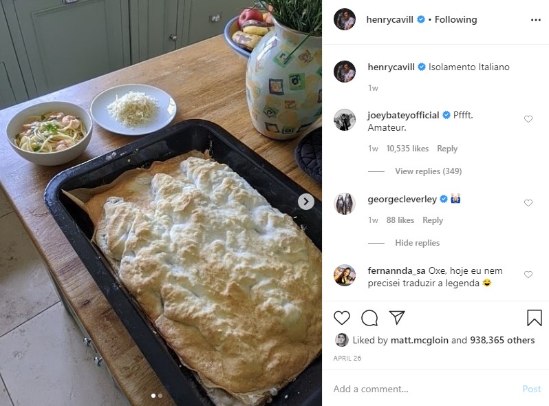 Henry Cavill baking