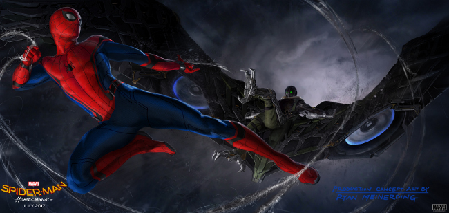 high res spider man homecoming concept art 650