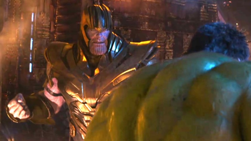 Hulk vs Thanos Avengers Infinity War