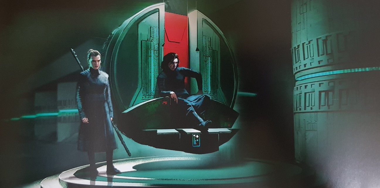 Star Wars Rise of The Skywalker concept art Kylo Ren and Rey Dark Side