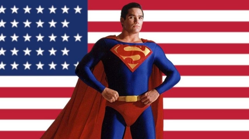 Superman Dean Cain American Flag