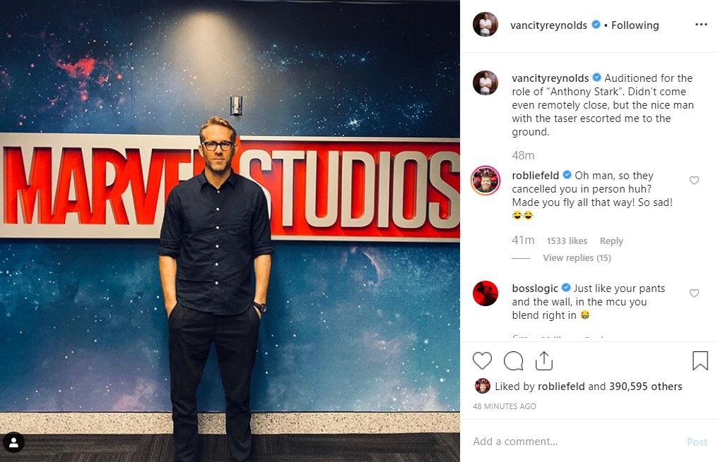 Marvel Studios Ryan Reynolds