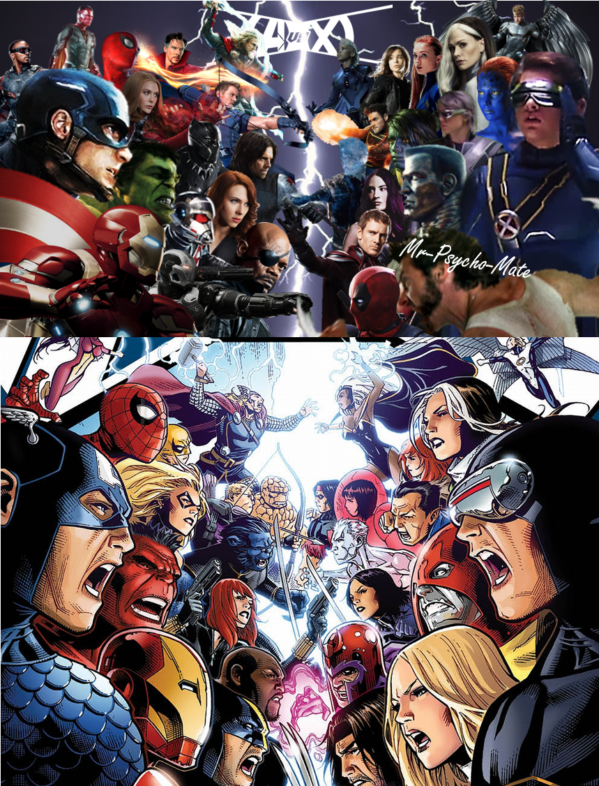 avengers vs x men fan art