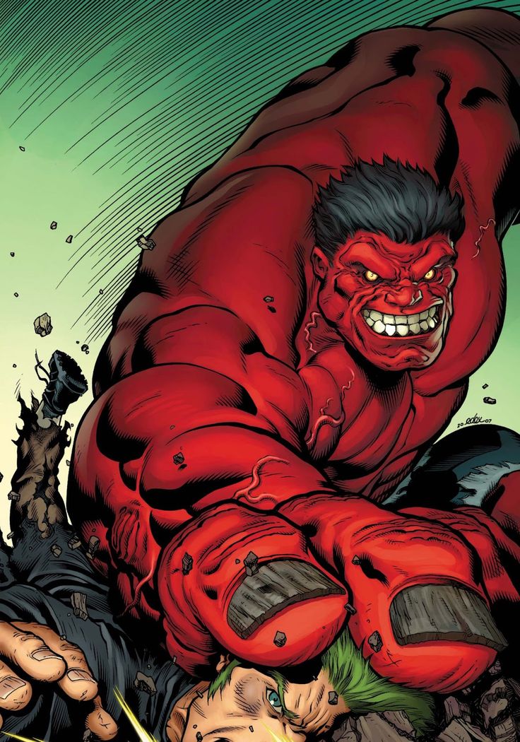 red hulk art marvel comics