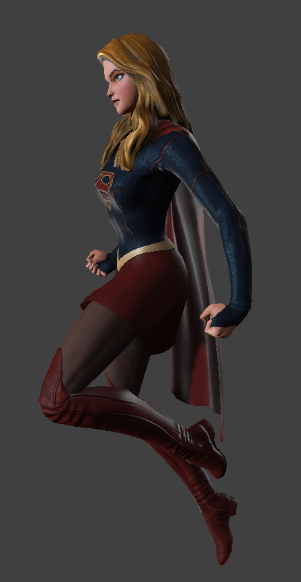 DCUO Supergirl RenderSideProfile