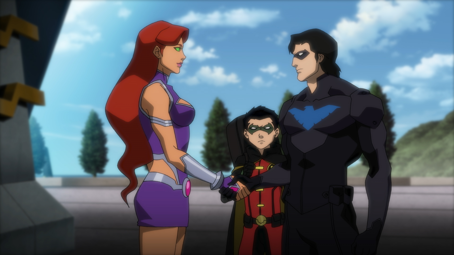 JLvsTTStarfireRobinNightwing