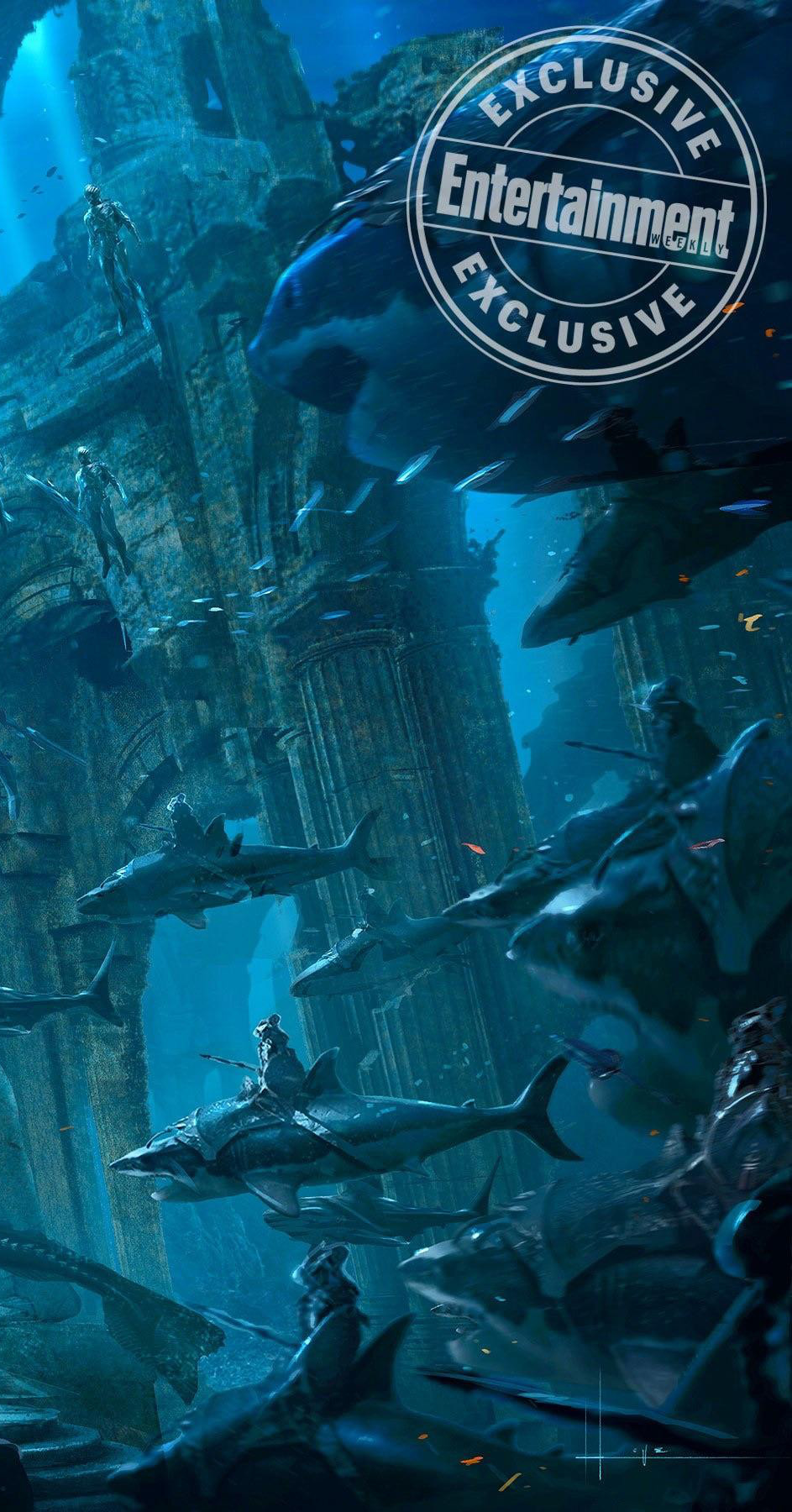 Aquaman Concept Art & Sea Dragons vs Sharks Image  Cosmic 