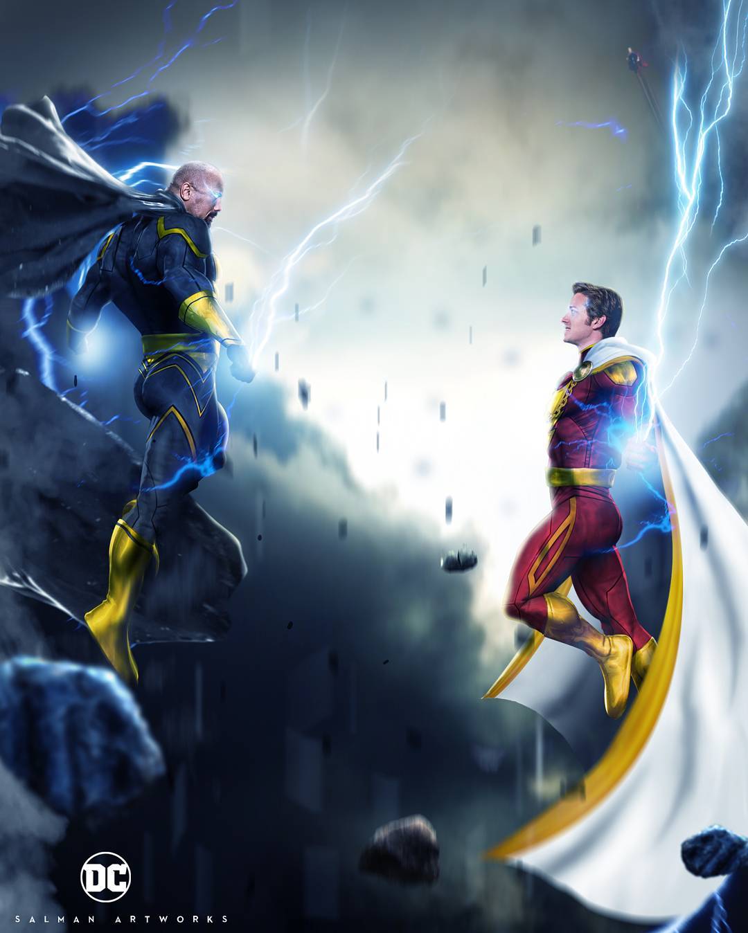 armie hammer shazam vs black adam art