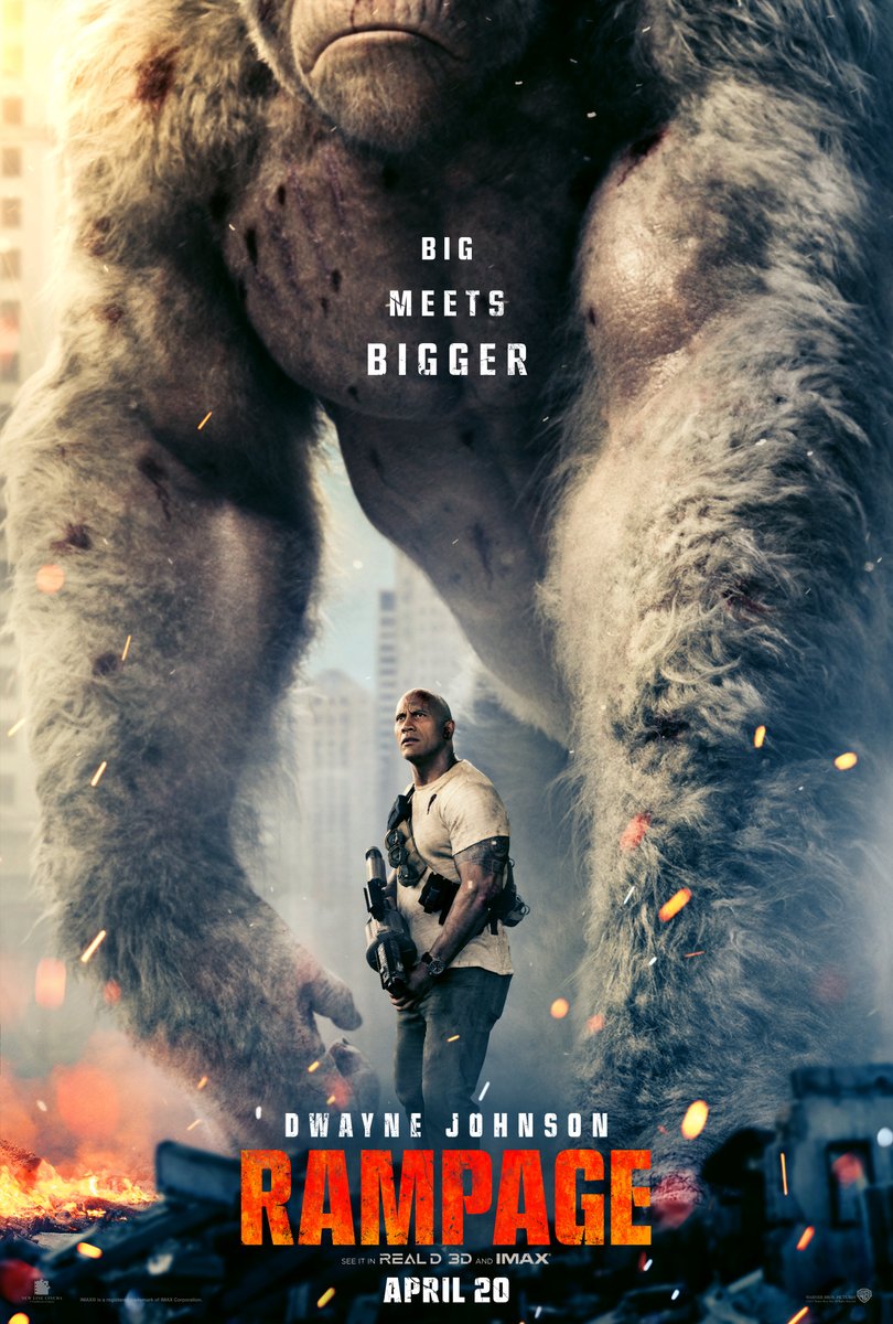 Dwayne Johnson Rampage Poster