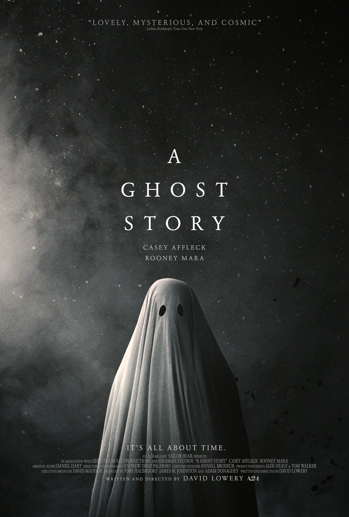 ghost story poster A Ghost Story Trailer; Stars Casey Affleck & Rooney Mara