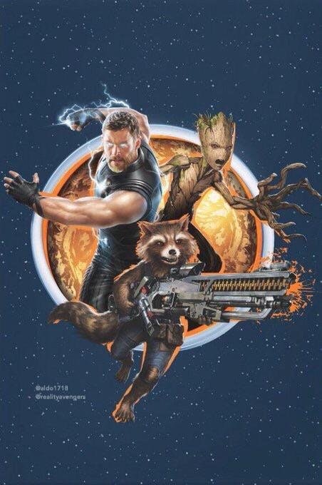 The Avengers Infinity War promo art
