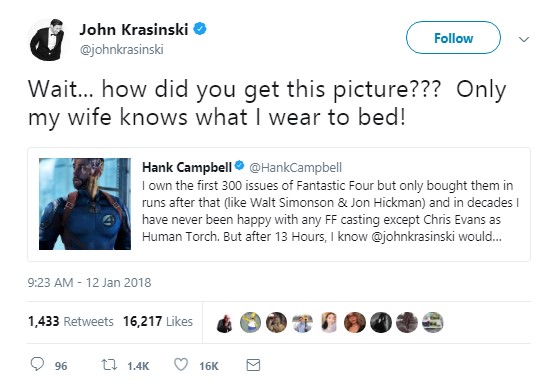 John Krasinski Fantastic Four