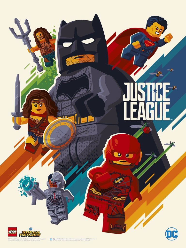 justice league movie lego poster