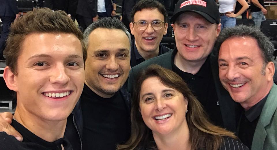 russos feige tom holland Avengers: Infinity War Marvel Reunion Party Video & Images