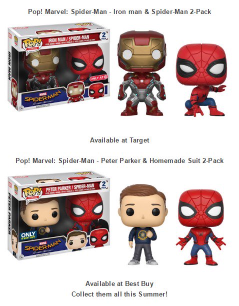 spider man homecoming funko 3 Spider-Man: Homecoming Exclusive Funko POPs Revealed