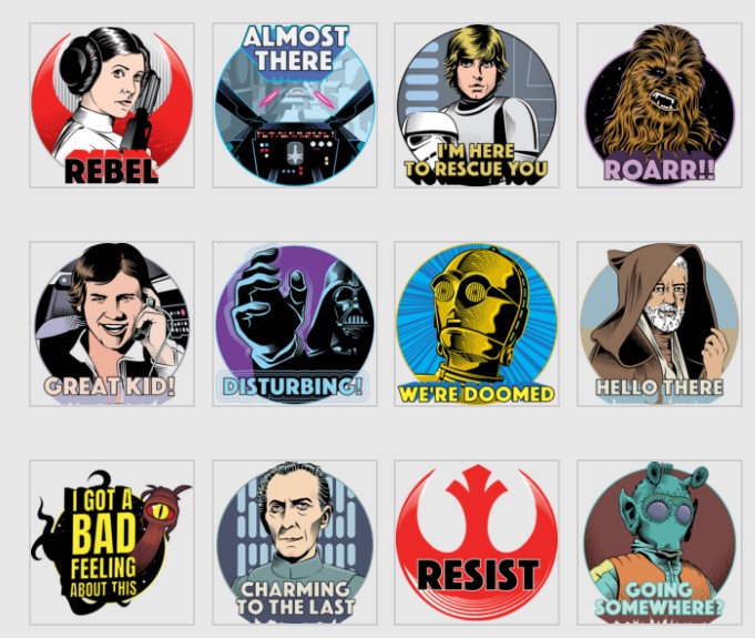star wars stickers 1 Star Wars 40th Anniversary Stickers Come To iMessage