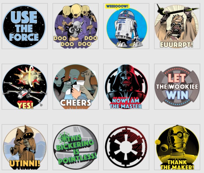star wars stickers 2 Star Wars 40th Anniversary Stickers Come To iMessage